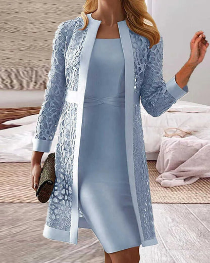 Damen Zwei-Teiler Spitzenkleid Set | Malina