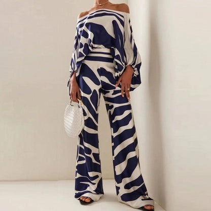 Damen Zweiteiler Sommer-Set mit Off-Shoulder & Weithose | Elenea