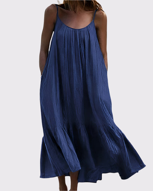 Damen Ärmelloses Sommerkleid mit Fließendem Schnitt | Merina