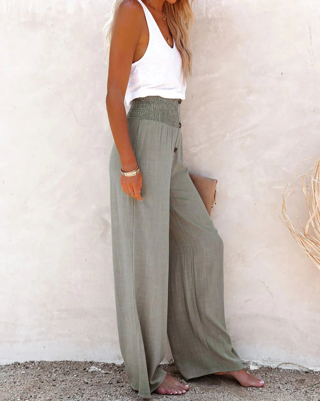 Damen Sommerhose mit hohem Bund – Leicht & Lässig für warme Tage | Avelora