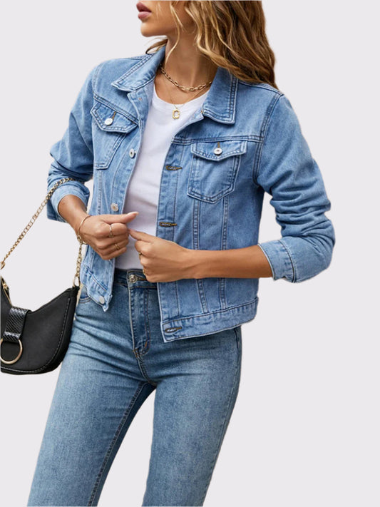 Damen Jeansjacke mit klassischer Knopfleiste | Meira