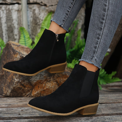 Wildleder Stiefeletten für Damen mit Reißverschluss | Selia