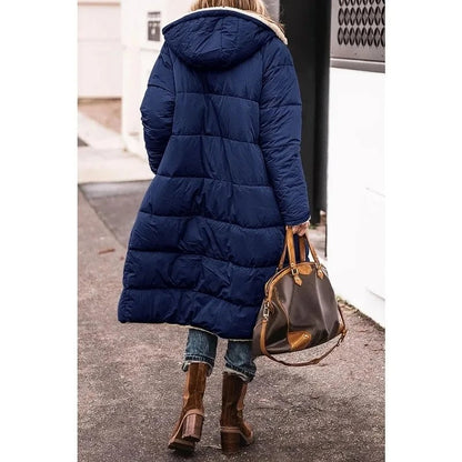 Langärmliger Sherpa-Futter Puffer-Mantel für Damen | Lenja