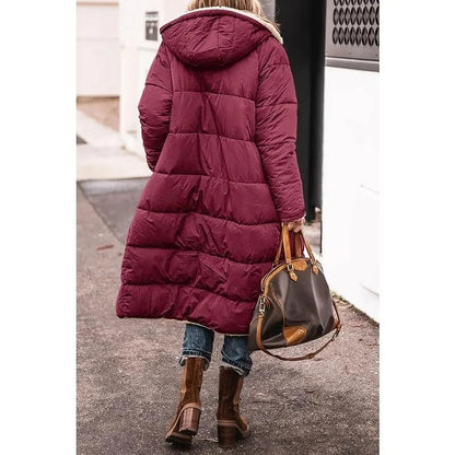 Langärmliger Sherpa-Futter Puffer-Mantel für Damen | Lenja