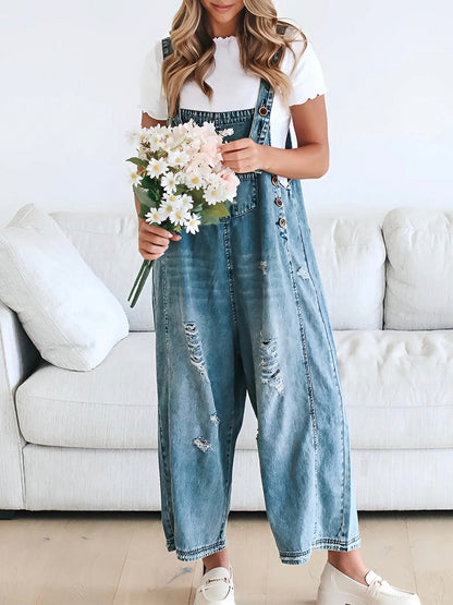 Damen Latz-Overall im Used-Look | Ronelle