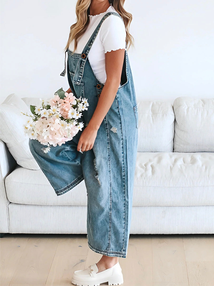 Damen Latz-Overall im Used-Look | Ronelle
