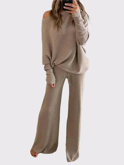 Lounge Set für Damen – Zweiteiler mit weiter Hose | Nalea