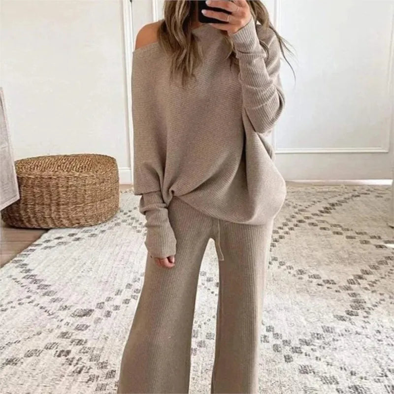 Lounge Set für Damen – Zweiteiler mit weiter Hose | Nalea