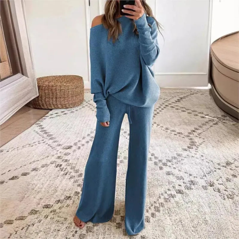 Lounge Set für Damen – Zweiteiler mit weiter Hose | Nalea