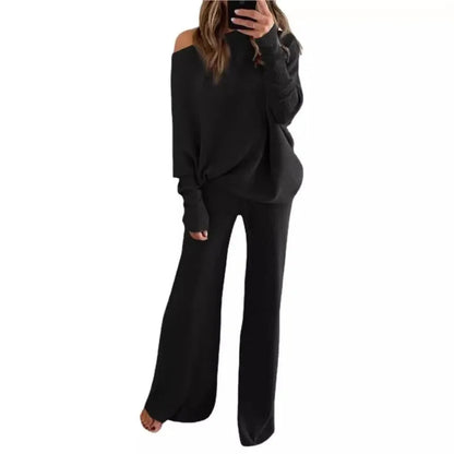 Lounge Set für Damen – Zweiteiler mit weiter Hose | Nalea