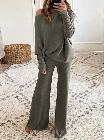 Lounge Set für Damen – Zweiteiler mit weiter Hose | Nalea