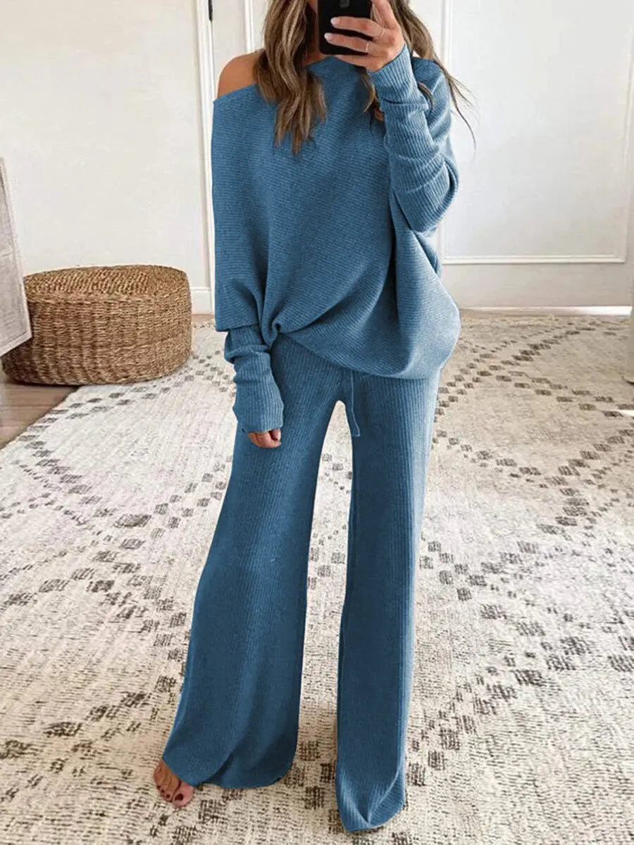 Lounge Set für Damen – Zweiteiler mit weiter Hose | Nalea