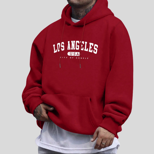 Los Angeles College Hoodie – Unisex Kapuzenpullover im Retro-Style