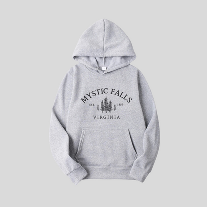 Mystic Falls Hoodie – Unisex Kapuzenpullover im College-Style