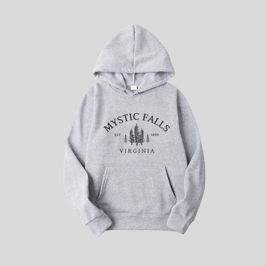 Mystic Falls Hoodie – Unisex Kapuzenpullover im College-Style