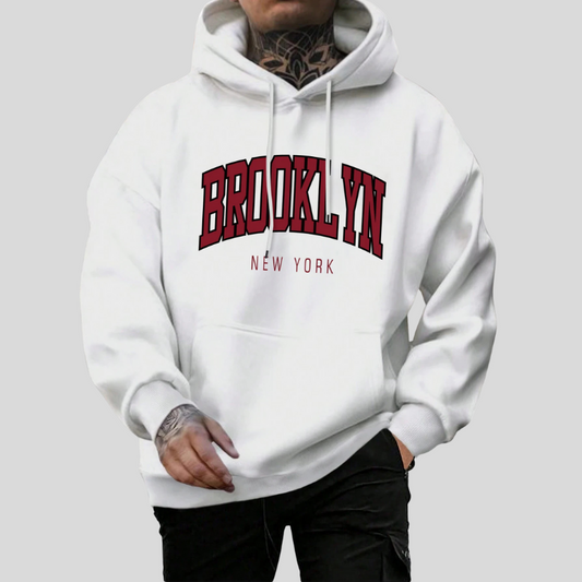 Brooklyn Hoodie – Unisex Kapuzenpullover im College-Stil