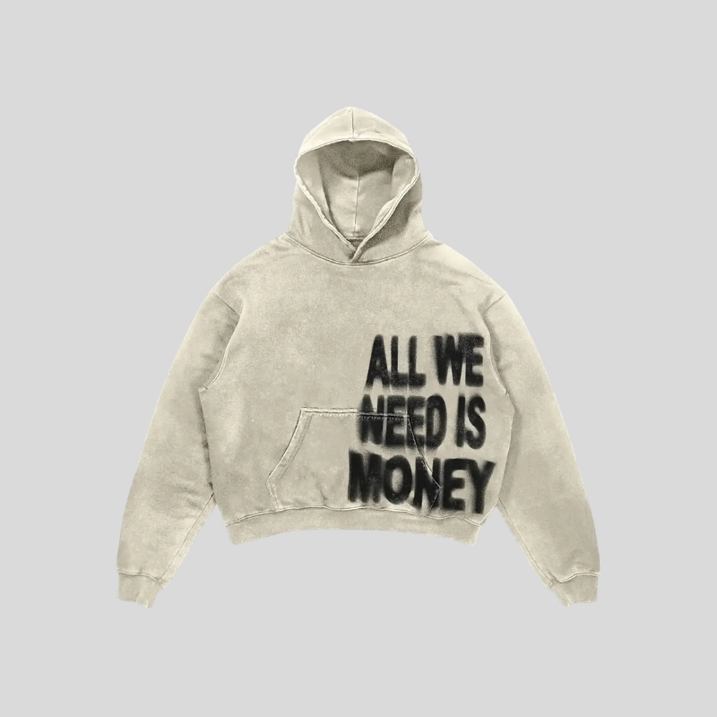 Statement Hoodie – Unisex Kapuzenpullover mit Love & Money Print