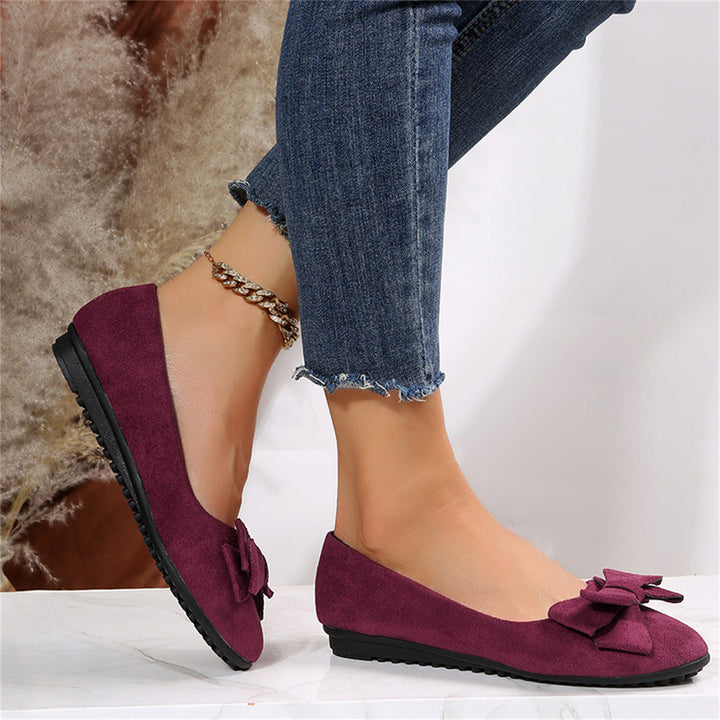Damen Slip-On Wildleder-Schuhe mit Schleife | Lirona