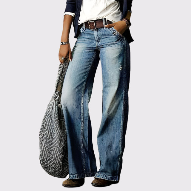 Retro Weite Jeans für Damen | linore