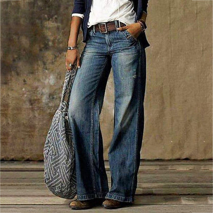 Retro Weite Jeans für Damen | linore