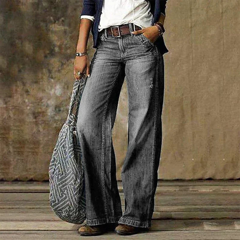 Retro Weite Jeans für Damen | linore