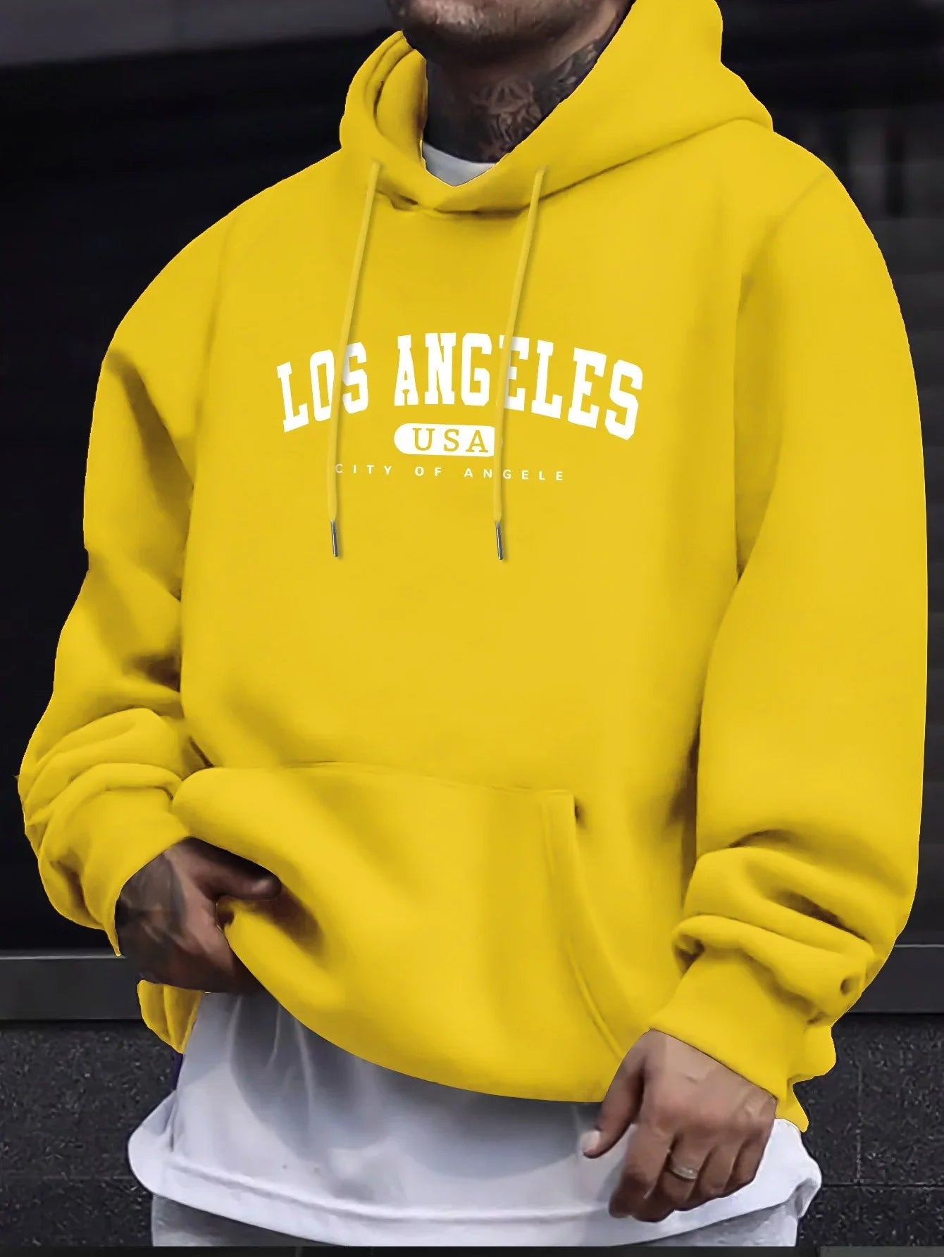 Los Angeles College Hoodie – Unisex Kapuzenpullover im Retro-Style