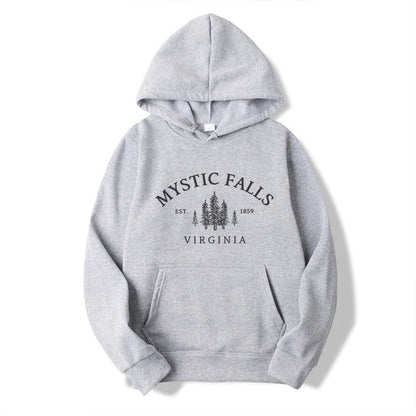 Mystic Falls Hoodie – Unisex Kapuzenpullover im College-Style