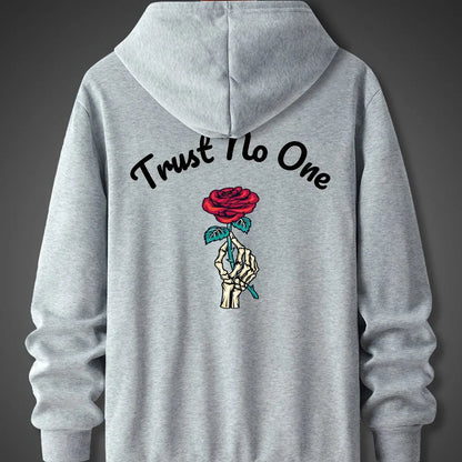 Trust No One Hoodie – Unisex Kapuzenpullover mit Stickerei & Statement