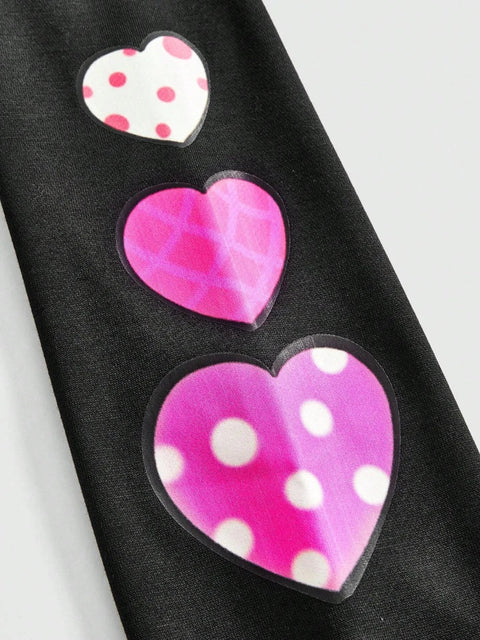 This Way Hoodie – Schwarzer Unisex Kapuzenpullover mit Rosa Cartoon-Print