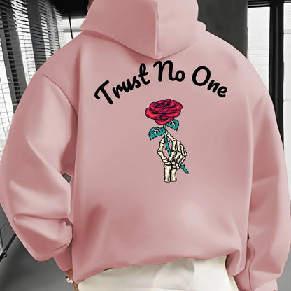 Trust No One Hoodie – Unisex Kapuzenpullover mit Stickerei & Statement