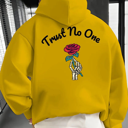 Trust No One Hoodie – Unisex Kapuzenpullover mit Stickerei & Statement