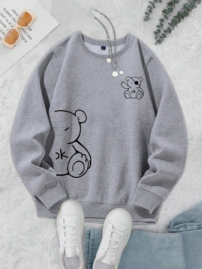 Teddy Sweater – Warmer Unisex Pullover mit Bärenmotiv