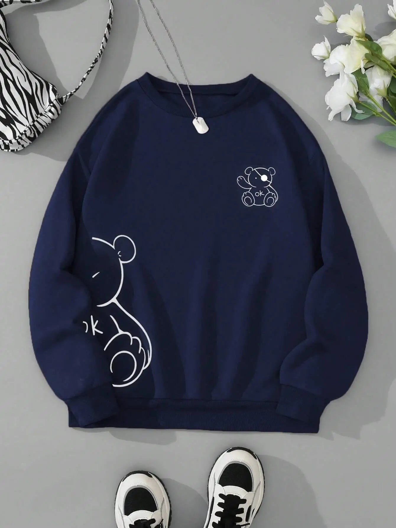 Teddy Sweater – Warmer Unisex Pullover mit Bärenmotiv