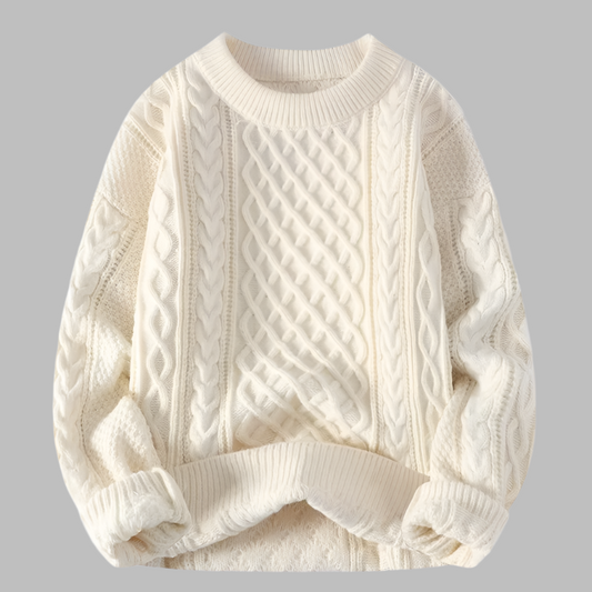 Damen Strickpullover mit Kabelmuster aus Wolle | Aleris
