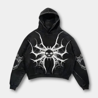 Butterfly Glow Hoodie – Schwarz & Neon