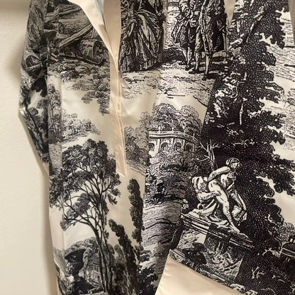 Mini Tunika Kleid mit Vintage Toile Print | Elodie