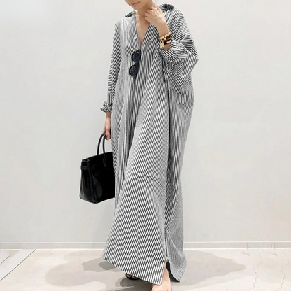 Damen Weit geschnittenes Sommerkleid aus Polyester | Serava