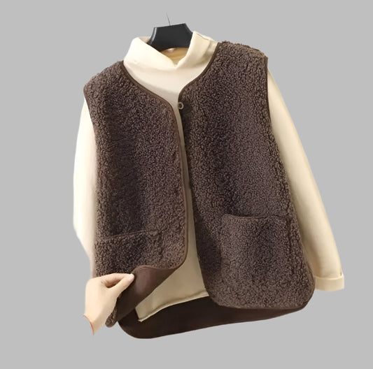 Damen Wende-Weste aus Fleece mit Taschen | Linara