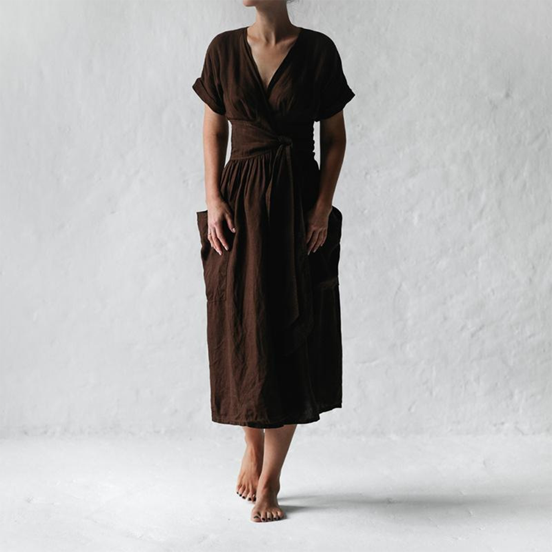 Damen Wickel-Midikleid – Verstellbar & Alltagstauglich | Alaya