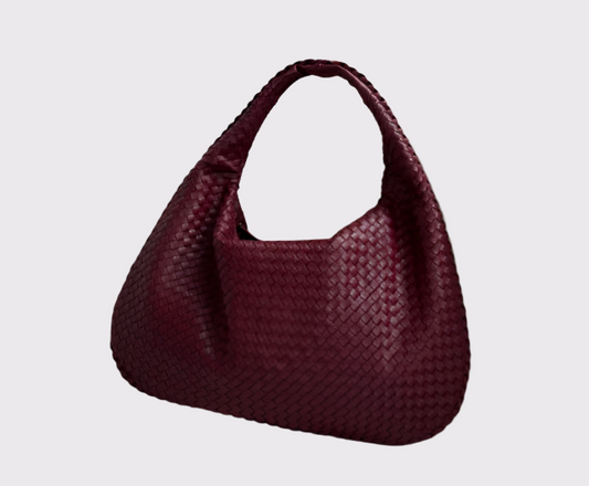 Damen Handtasche im geflochtenen Hobo-Stil mit Reißverschluss | Aerina