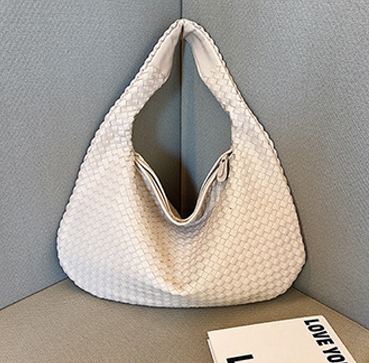 Damen Handtasche im geflochtenen Hobo-Stil mit Reißverschluss | Aerina